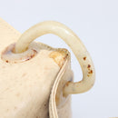 PRADA Chain Shoulder Bag Leather Beige Auth bs37117-9