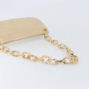 PRADA Chain Shoulder Bag Leather Beige Auth bs37117-7