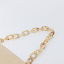 PRADA Chain Shoulder Bag Leather Beige Auth bs37117-14