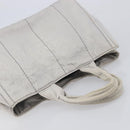 PRADA Canapa MM Hand Bag Canvas Light Blue Gold Tone Auth bs37121-7