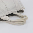 PRADA Canapa MM Hand Bag Canvas Light Blue Gold Tone Auth bs37121-8