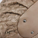 Miu Miu Hand Bag Leather Brown Silver Auth bs37122A-15