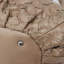 Miu Miu Hand Bag Leather Brown Silver Auth bs37122A-16