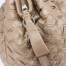 Miu Miu Hand Bag Leather Brown Silver Auth bs37122A-10