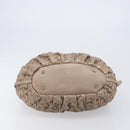 Miu Miu Hand Bag Leather Brown Silver Auth bs37122A-5