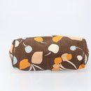 Miu Miu Tote Bag Canvas Brown Gold Tone Auth bs37123-5
