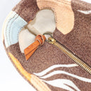 Miu Miu Tote Bag Canvas Brown Gold Tone Auth bs37123-20