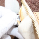 Miu Miu Tote Bag Canvas Brown Gold Tone Auth bs37123-12