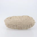 Miu Miu Matelasse Hand Bag Canvas Beige Gold Tone Auth bs37124-5