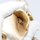 Miu Miu Matelasse Hand Bag Canvas Beige Gold Tone Auth bs37124-10