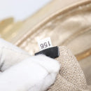 Miu Miu Matelasse Hand Bag Canvas Beige Gold Tone Auth bs37124-12