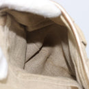 Miu Miu Matelasse Hand Bag Canvas Beige Gold Tone Auth bs37124-30