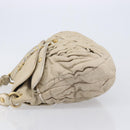 Miu Miu Matelasse Hand Bag Canvas Beige Gold Tone Auth bs37124-4
