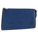 LOUIS VUITTON Epi Pochette Accessoires Accessory Pouch Blue M52985 Auth bs37126-1