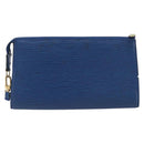 LOUIS VUITTON Epi Pochette Accessoires Accessory Pouch Blue M52985 Auth bs37126-2