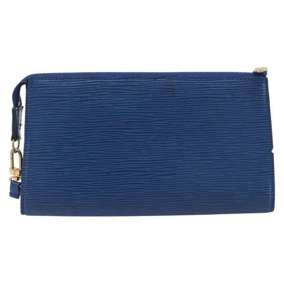 LOUIS VUITTON Epi Pochette Accessoires Accessory Pouch Blue M52985 Auth bs37126
