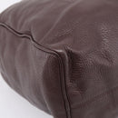 LOEWE Hand Bag Leather 2way Bordeaux Gold Tone Auth bs37128A-16