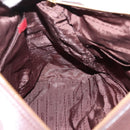 LOEWE Hand Bag Leather 2way Bordeaux Gold Tone Auth bs37128A-24