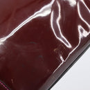 LOEWE Amazona 28 Hand Bag Patent Bordeaux Gold Tone Auth bs37131-9