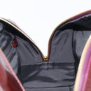 LOEWE Amazona 28 Hand Bag Patent Bordeaux Gold Tone Auth bs37131-25