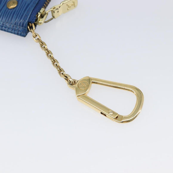 LOUIS VUITTON Epi Pochette Cles Coin Purse Blue M6380G LV Auth bs37132A