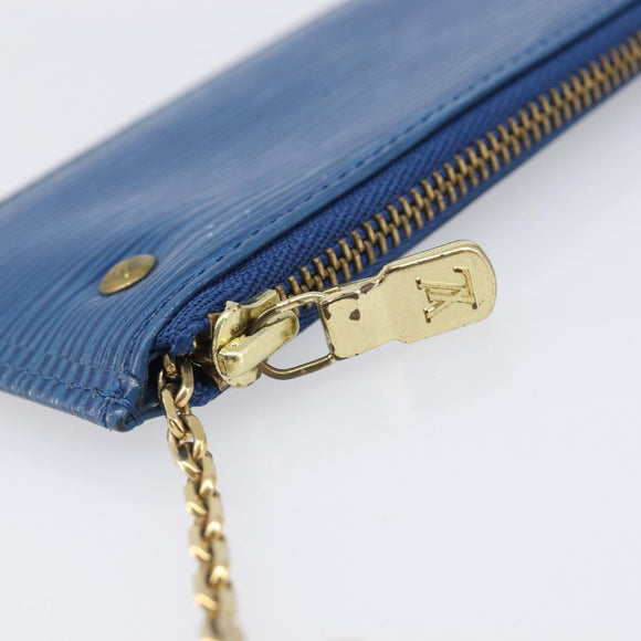 LOUIS VUITTON Epi Pochette Cles Coin Purse Blue M6380G LV Auth bs37132A