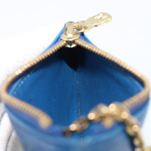 LOUIS VUITTON Epi Pochette Cles Coin Purse Blue M6380G LV Auth bs37132A