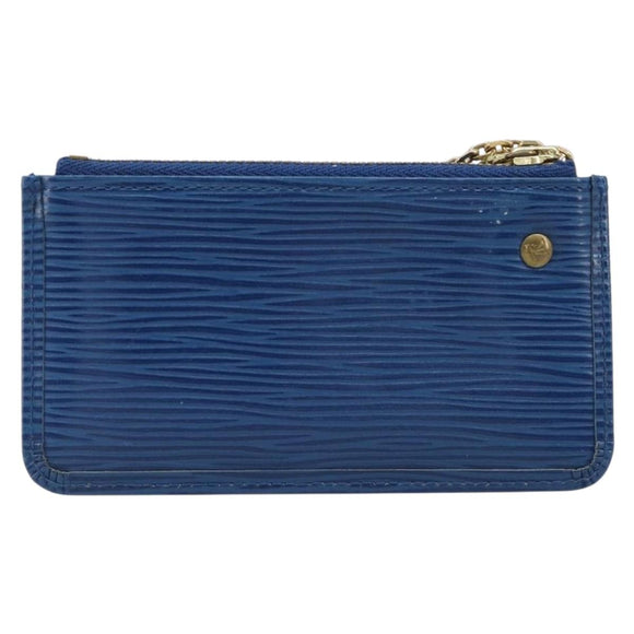 LOUIS VUITTON Epi Pochette Cles Coin Purse Blue M6380G LV Auth bs37132A