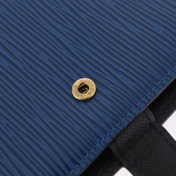 LOUIS VUITTON Epi Agenda PM Day Planner Cover Blue R20055 LV Auth bs37133