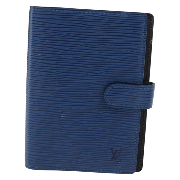 LOUIS VUITTON Epi Agenda PM Day Planner Cover Blue R20055 LV Auth bs37133
