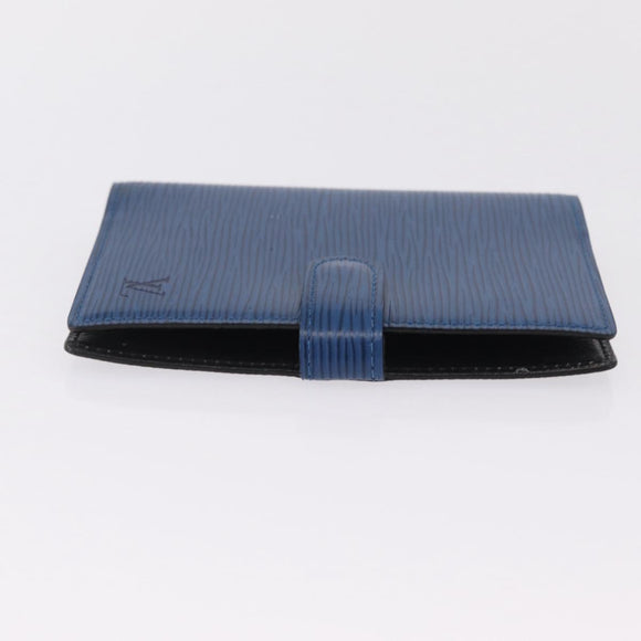 LOUIS VUITTON Epi Agenda PM Day Planner Cover Blue R20055 LV Auth bs37133