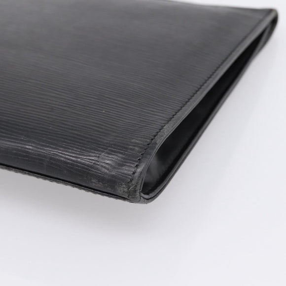 LOUIS VUITTON Epi Jena Clutch Bag Black M52722 LV Auth bs37134