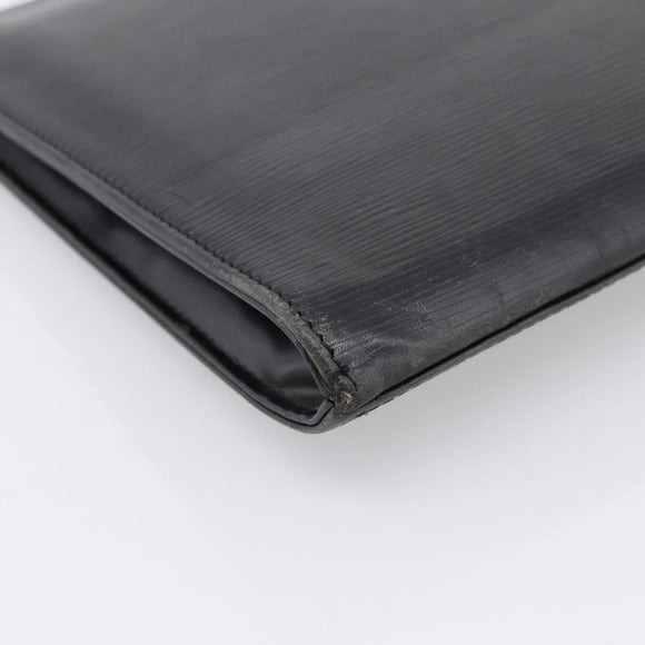 LOUIS VUITTON Epi Jena Clutch Bag Black M52722 LV Auth bs37134