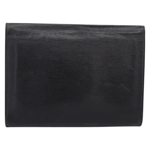 LOUIS VUITTON Epi Jena Clutch Bag Black M52722 LV Auth bs37134