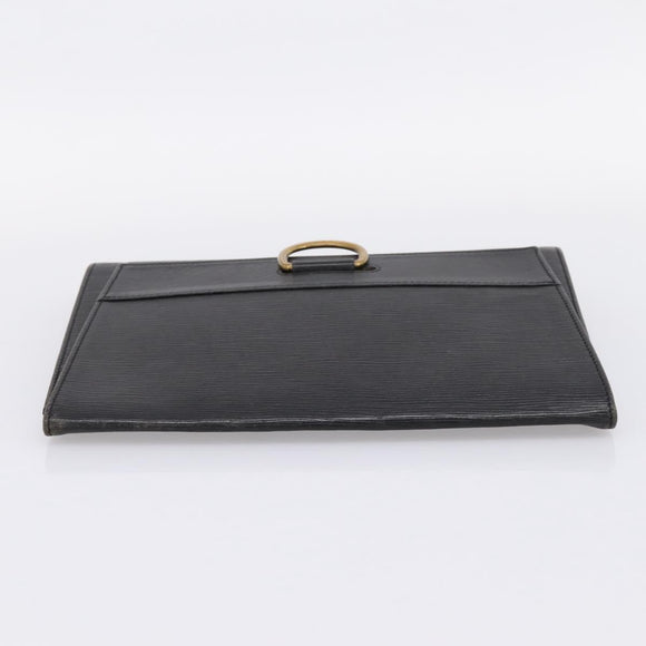 LOUIS VUITTON Epi Jena Clutch Bag Black M52722 LV Auth bs37134
