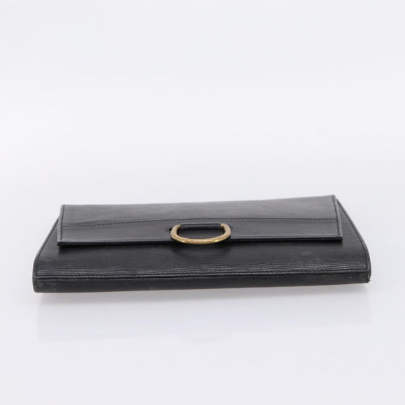 LOUIS VUITTON Epi Jena Clutch Bag Black M52722 LV Auth bs37134