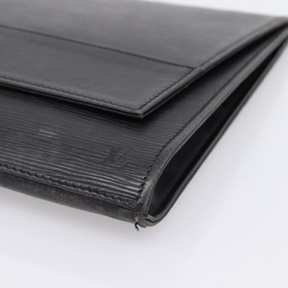 LOUIS VUITTON Epi Jena Clutch Bag Black M52722 LV Auth bs37134