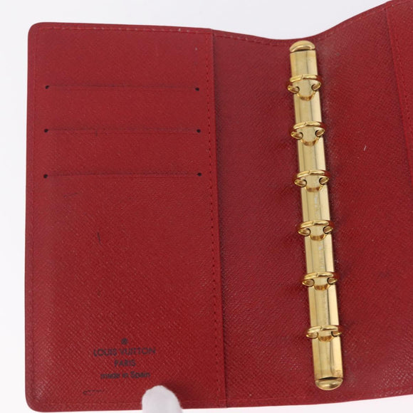 LOUIS VUITTON Epi Agenda PM Day Planner Cover Red R20057 LV Auth bs37139