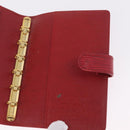 LOUIS VUITTON Epi Agenda PM Day Planner Cover Red R20057 LV Auth bs37139-24
