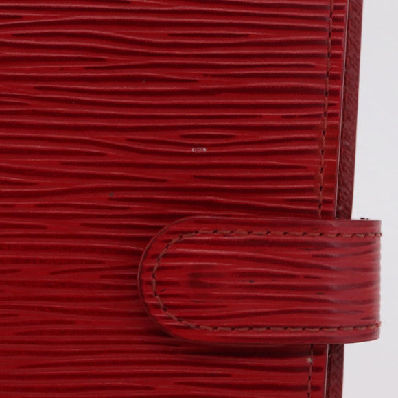 LOUIS VUITTON Epi Agenda PM Day Planner Cover Red R20057 LV Auth bs37139