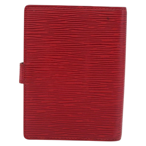 LOUIS VUITTON Epi Agenda PM Day Planner Cover Red R20057 LV Auth bs37139