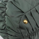 PRADA Hand Bag Nylon Green Gold Tone Auth bs37141A-11
