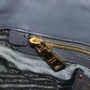PRADA Hand Bag Nylon Green Gold Tone Auth bs37141A-21