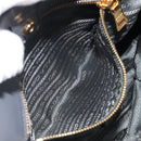 PRADA Hand Bag Nylon Green Gold Tone Auth bs37141A-22