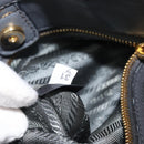 PRADA Hand Bag Nylon Green Gold Tone Auth bs37141A-23