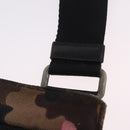 PRADA Shoulder Bag Canvas Camouflage Green Pink Auth bs37142-13