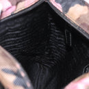 PRADA Shoulder Bag Canvas Camouflage Green Pink Auth bs37142-25