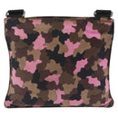 PRADA Shoulder Bag Canvas Camouflage Green Pink Auth bs37142-4