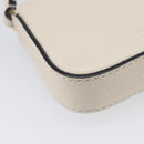 VALENTINO Shoulder Pouch Leather White Gold Tone Auth bs37147V-17