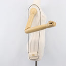 VALENTINO Shoulder Pouch Leather White Gold Tone Auth bs37147V-22
